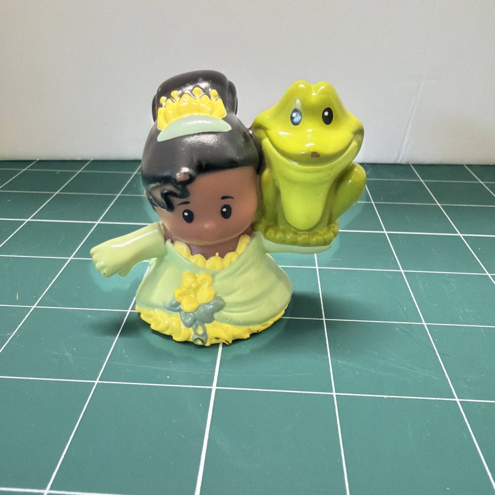 Fisher Price Little People Disney PRINCESS TIANA Figure & Prince Naveen Frog